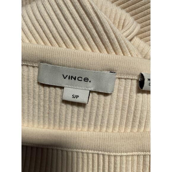 Vince 'Rib' White High Neck Tank Dress Size S - Picture 4 of 5